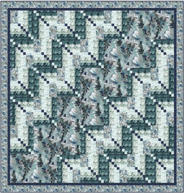 Stretched Cabins Quilt Pattern